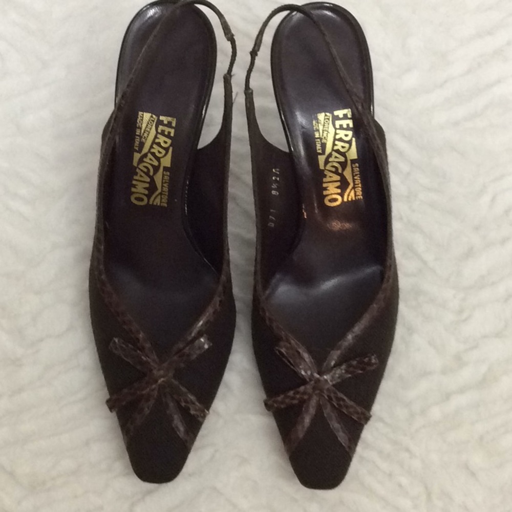 Salvatore Ferragamo Slingback Shoes/ Heels Sz 8.5